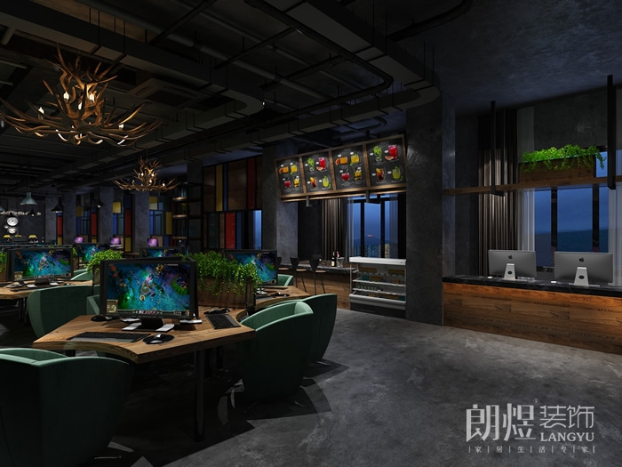 時尚簡約網吧裝修設計