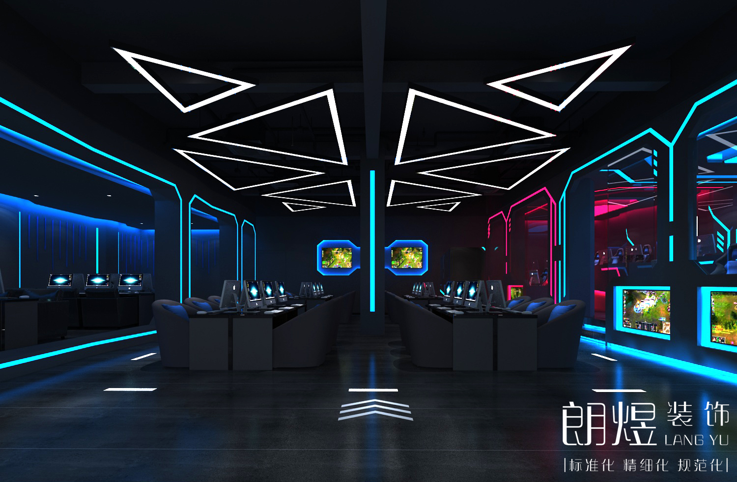 電競風(fēng)網(wǎng)咖裝修效果圖 電競風(fēng)網(wǎng)咖裝修效果圖