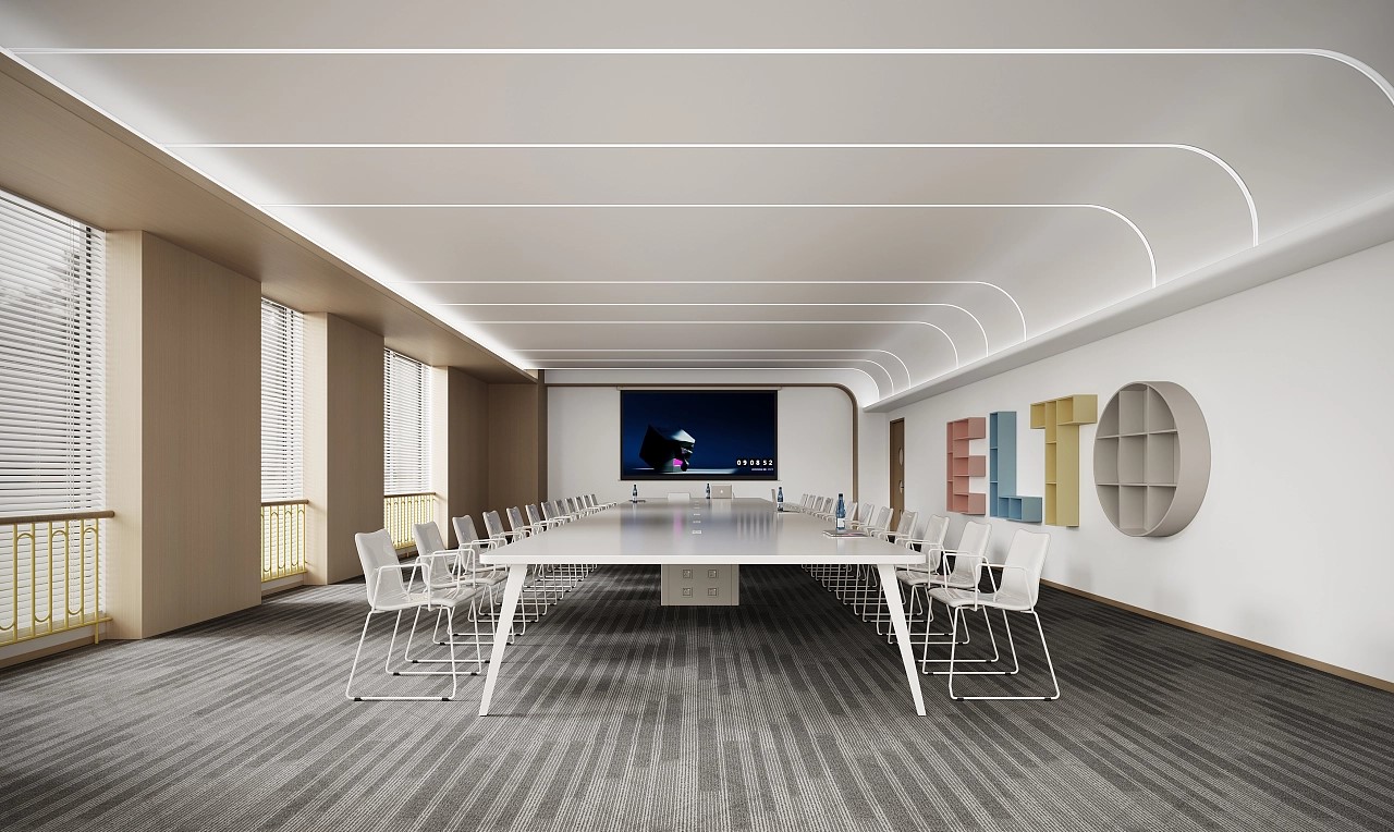 私立幼兒園老師會議室裝修效果圖