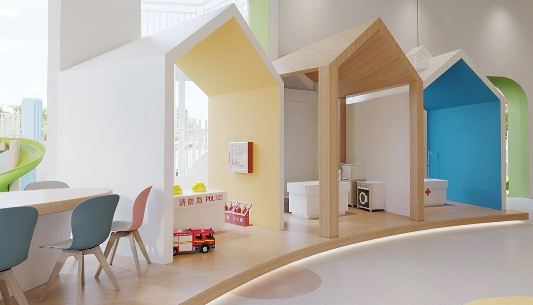 幼兒園室內(nèi)簡約裝修效果圖
