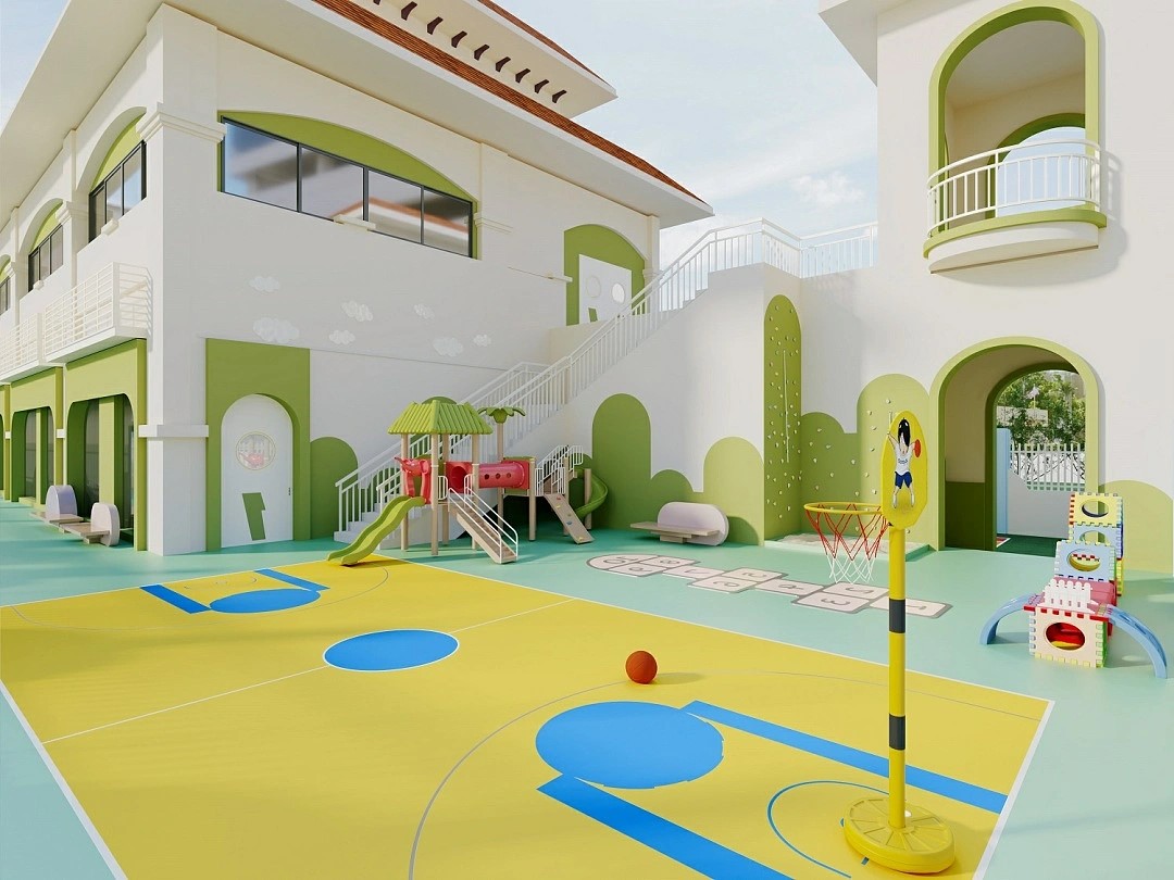 幼兒園室內(nèi)外簡約裝修效果圖