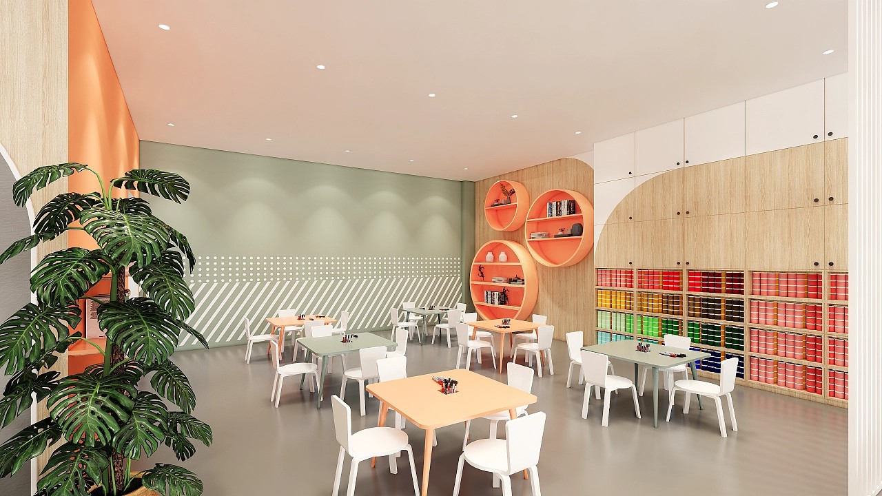 雙語幼兒園裝修效果圖