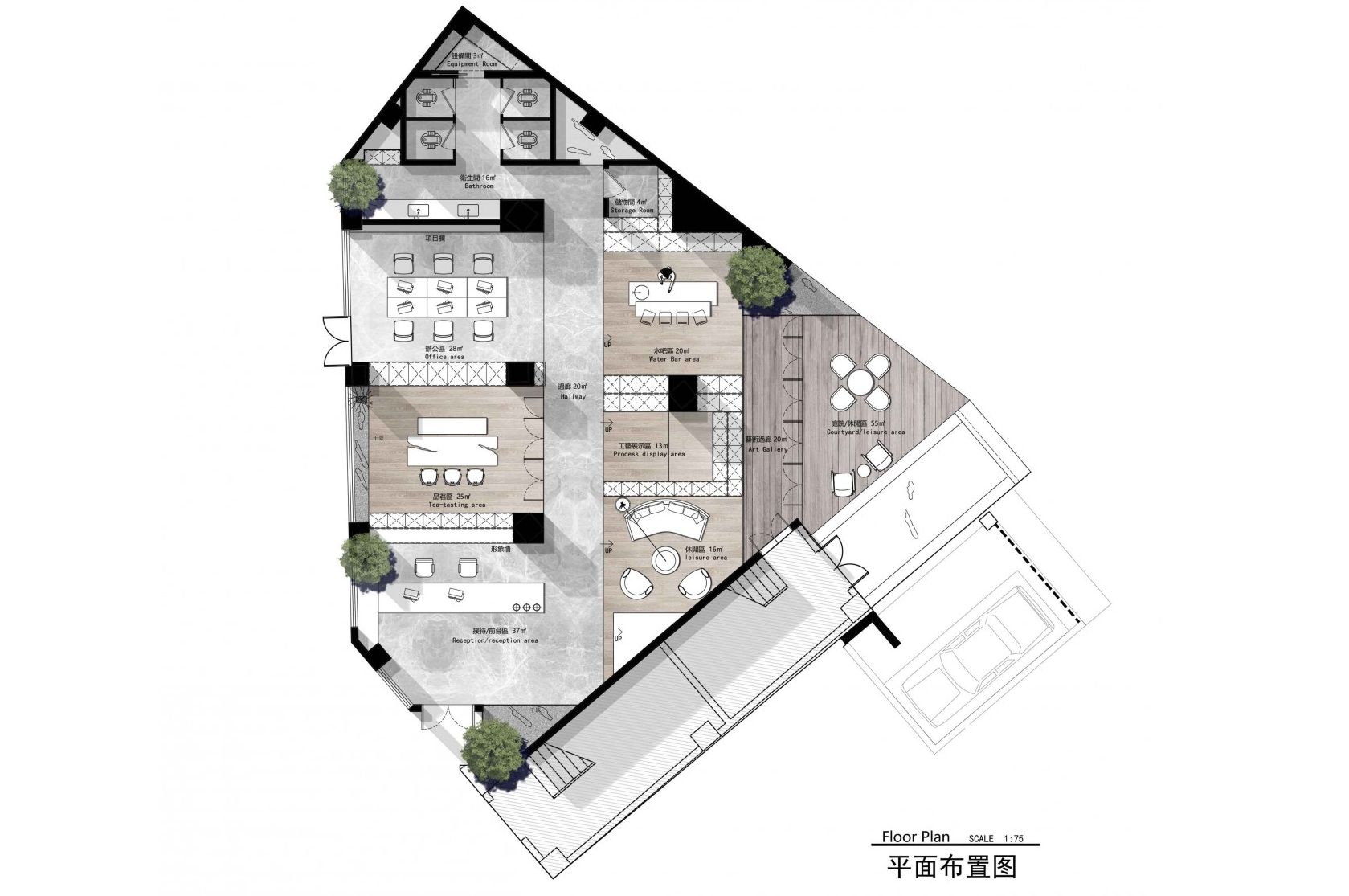300㎡辦公室動靜分區